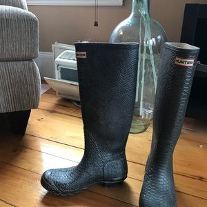Hunter Snakeskin Rainboots